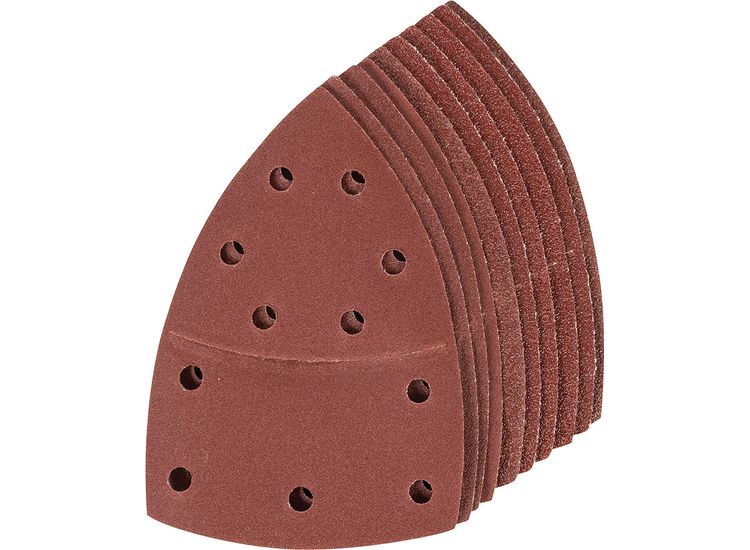 Silverline Hook &amp; Loop Multi-Sander Sheets 102 x 62mm, 93mm 10pk