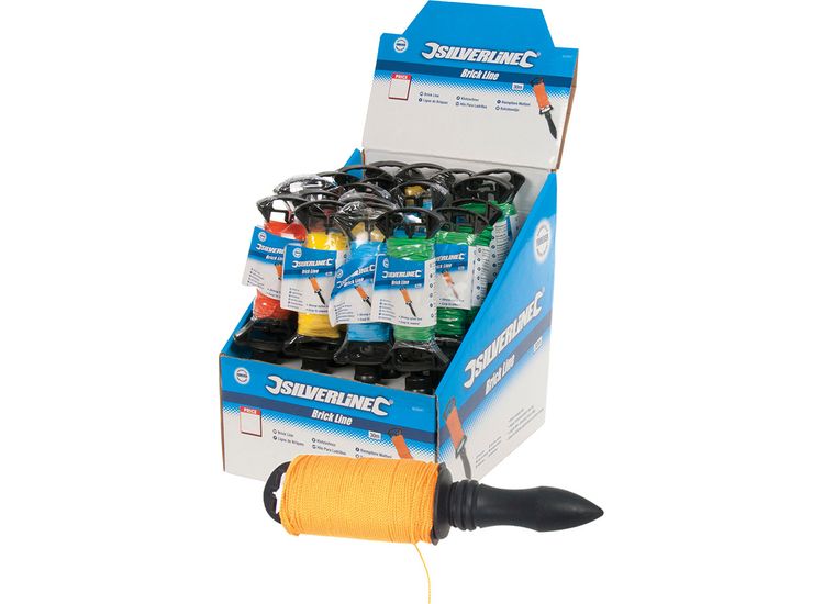 Silverline Spooled Brick Line Display Box 24pce