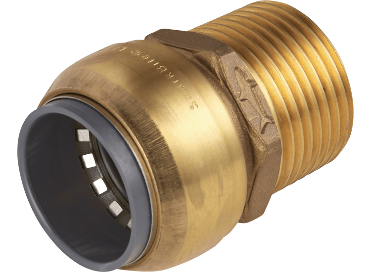 Sealey Straight Adaptor 22mm x 3/4"BSPT Brass SBA22BSA