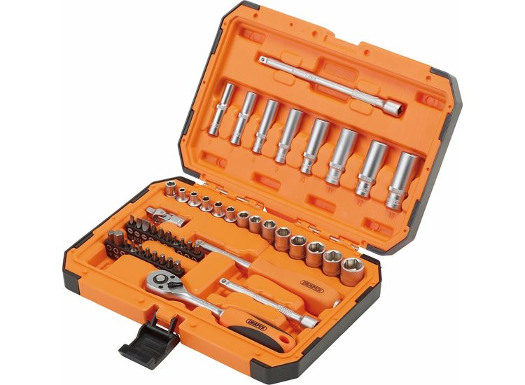 Draper 22109 HI-TORQ&amp;#174; 6 Point Socket Set, 1/4" (47 Piece)