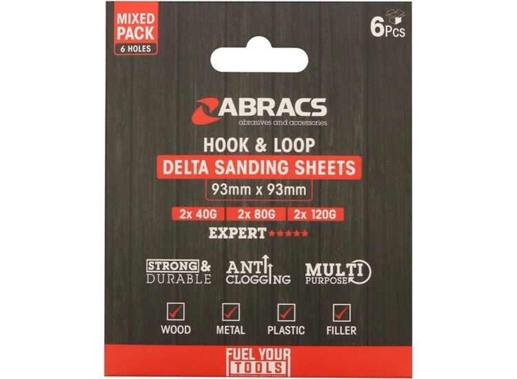 Abracs ABHLT9393MIX Hook &amp; Loop Delta Sanding Sheet