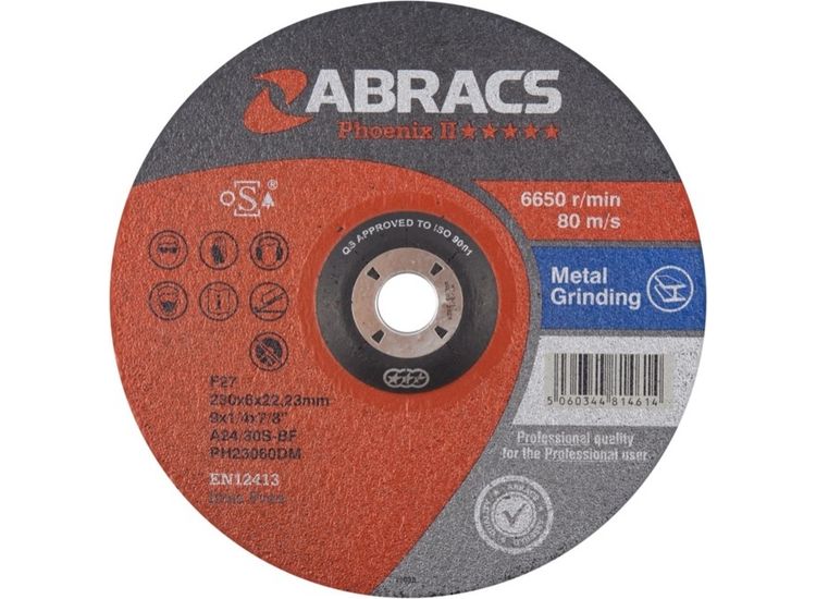 Abracs PH23060DM Dpc Metal Grinding Disc 230x6x22