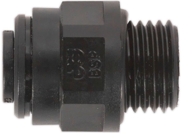 Sealey JGC1014 Straight Adaptor 10mm x 1/4"BSP Pack of 5 (John Guest Speedfit&amp;reg; - PM011012E)
