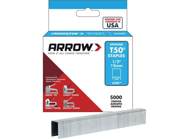 Arrow A508IP-6 T50 Staples 12mm 1/2"