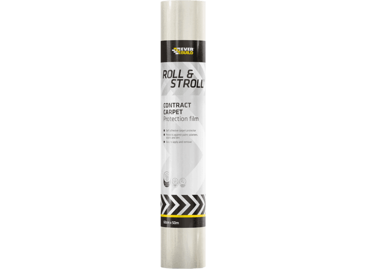 Everbuild ROLLCON50 Roll &amp; Stroll Contract Carpet Protector Clear