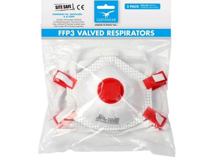 Glenwear GPPE70 FFP3 Valved Masks