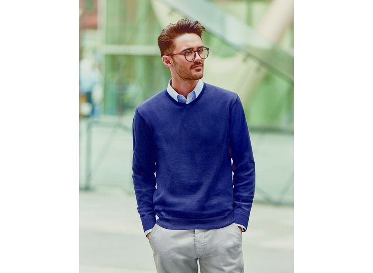 Jerzees Acylic Cotton Lightweight V-Neck Jumper