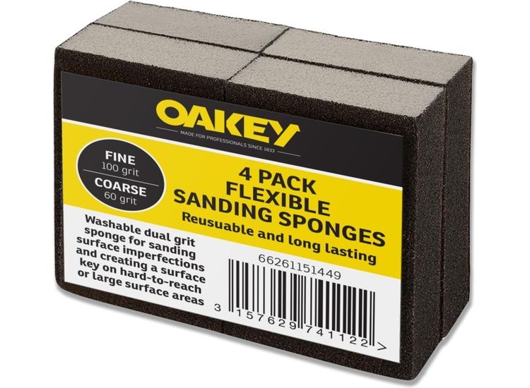 Oakey Black Flexible Sanding Sponges
