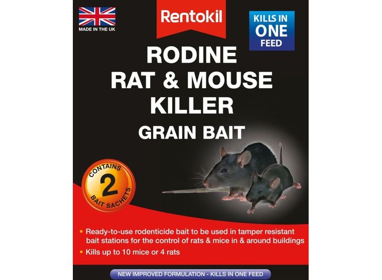 Rentokil Rodine Rat &amp; Mouse Killer Grain Bait