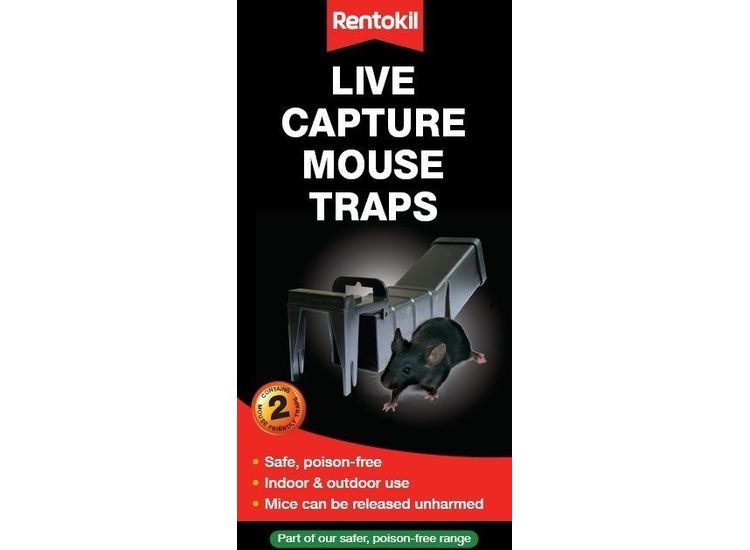 Rentokil PTM80 Live Capture Mouse Traps Boxed