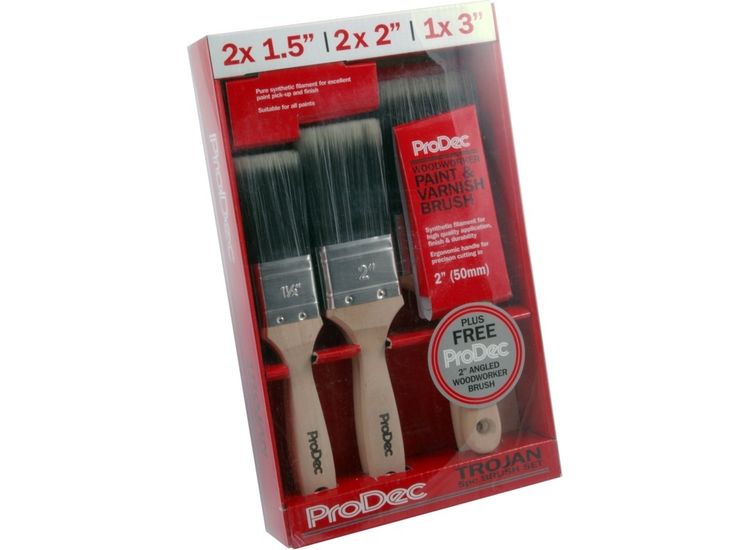 Rodo Trojan Brush Set With FREE 2" Woodworker