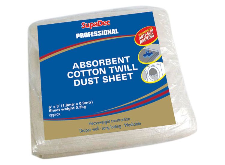 SupaDec CT189WRB Absorbent Cotton Twill Dust Sheet