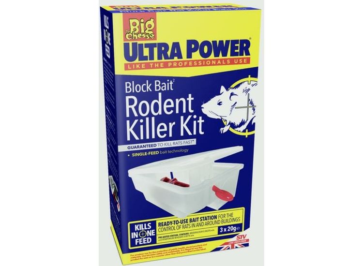 The Big Cheese STV566 Ultra Power Block Bait Rodent Killer Kit