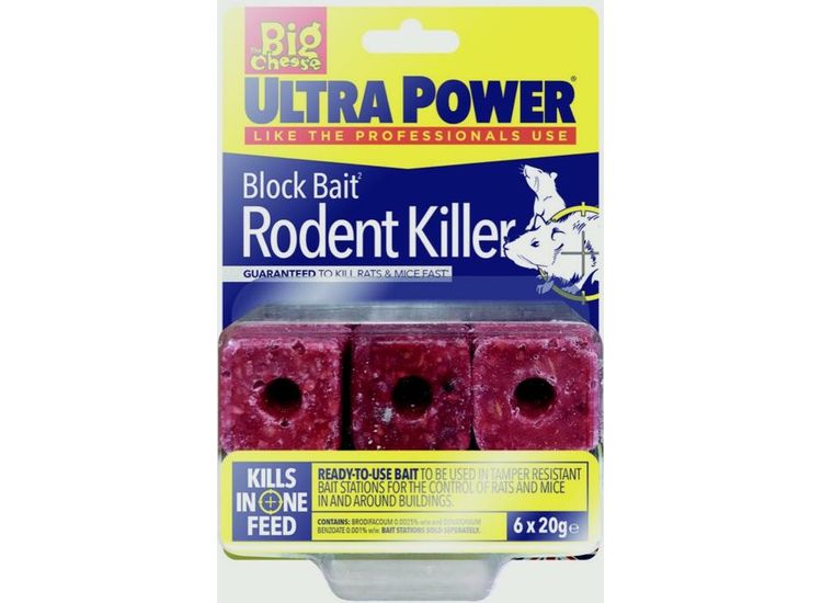 The Big Cheese STV567 Ultra Power Block Bait Rat Killer² Station Refills