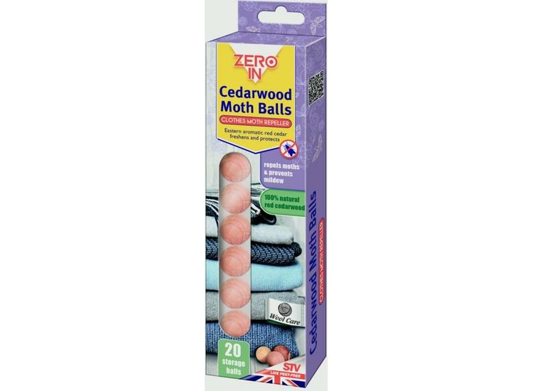 Zero In ZER031 Cedarwood Clothes Moth Repeller Balls