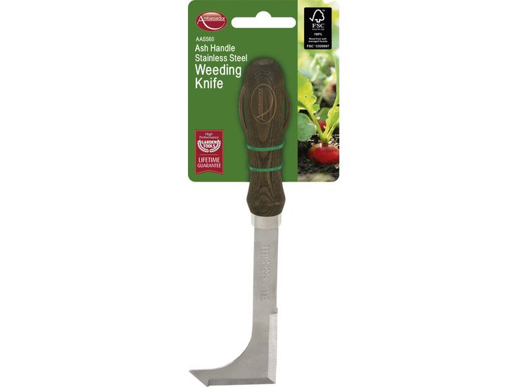 Ambassador Ash Handle Stainless Steel Weeding Knife