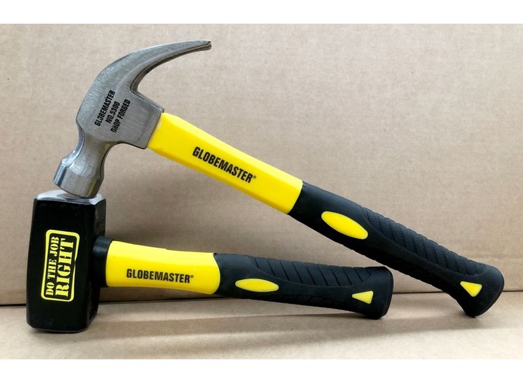 Globemaster 9002 Fibre Glass Claw Hammer 454g &amp; 1000g Club Hammer