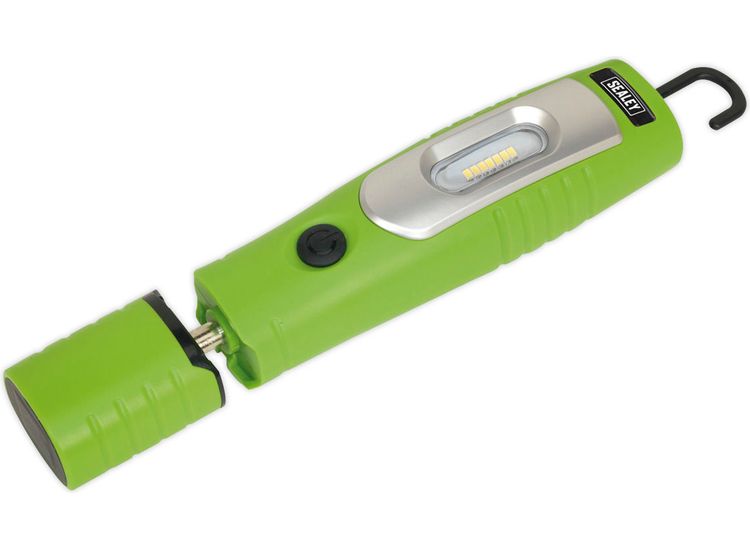 Sealey LED3602G Rechargeable 360° Inspection Lamp 7 SMD + 3W LED Green Lithium-ion