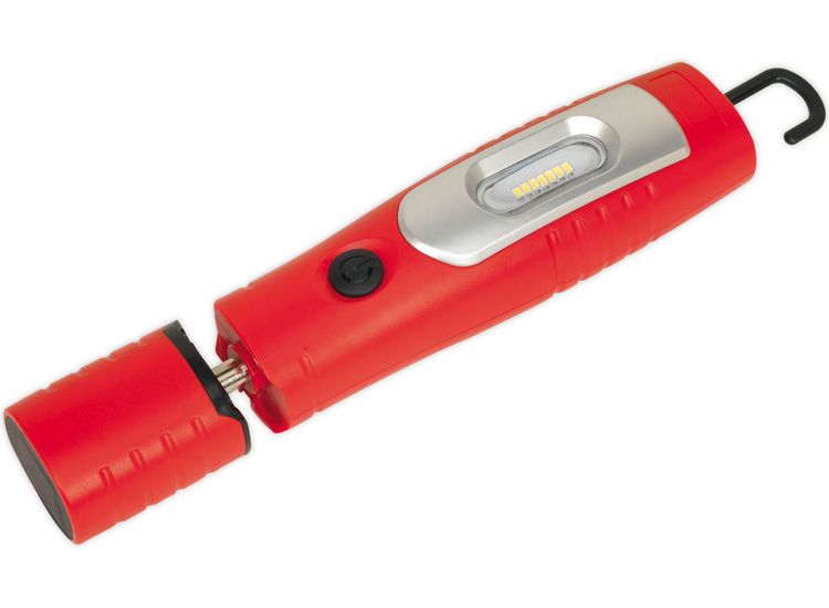 Sealey LED3602R Rechargeable 360° Inspection Lamp 7 SMD + 3W LED Red Lithium-ion
