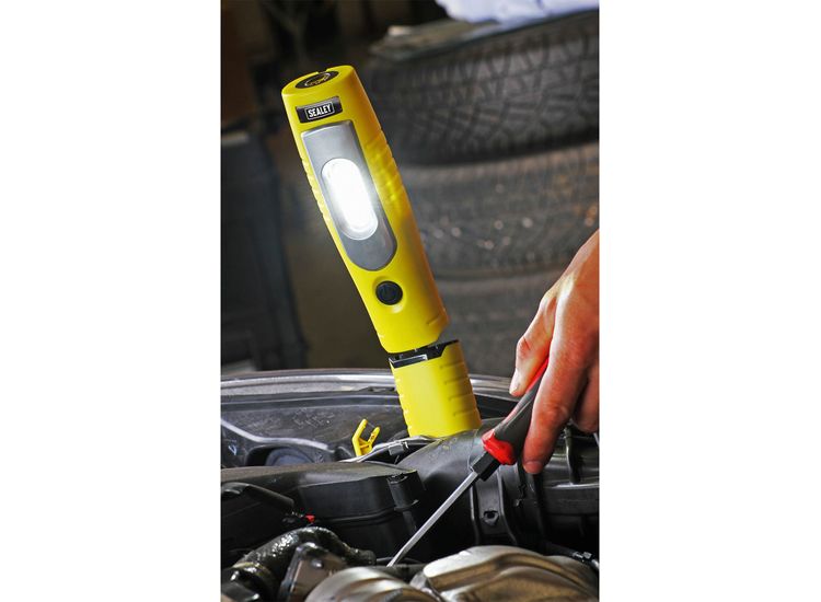 Sealey LED3602Y Rechargeable 360° Inspection Lamp 7 SMD + 3W LED Yellow Lithium-ion