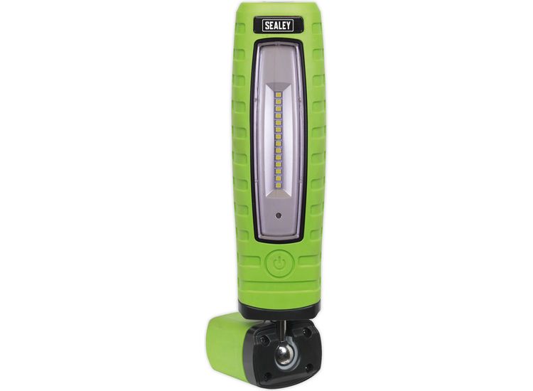 Sealey LED360G Rechargeable 360° Inspection Lamp 14 SMD LED + 3W LED Green Lithium-ion