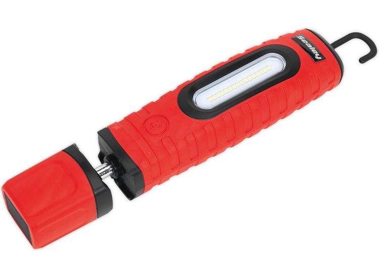 Sealey LED360PLUSR Rechargeable 360° Inspection Lamp 16 SMD LED + 3W LED Red 2 x Lithium-ion
