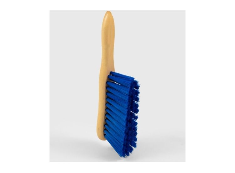 HBC 861450 Banister Brush - Lacquered Stock, Soft Blue PVC