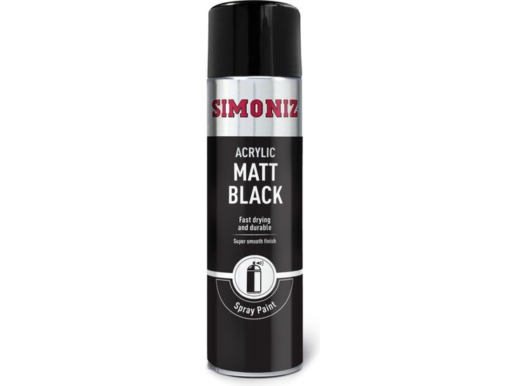 Simoniz SIMP17D Spray Paint - Matt Black (Aerosol)