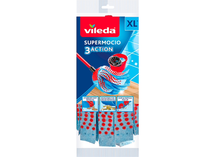 Vileda FH167970 Supermocio 3act Twin Pack Refill
