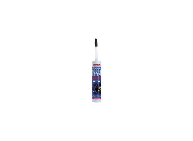 Evo-Stik 30811726 Weatherproof Roof &amp; Gutter Sealant - Black