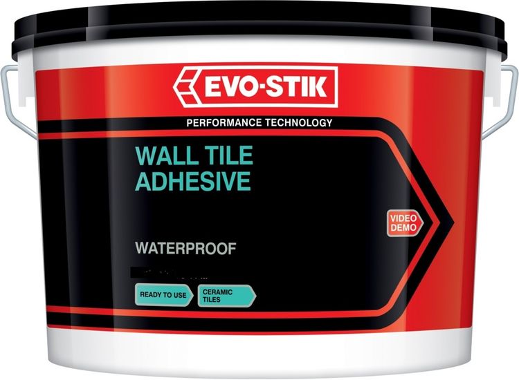 Evo-Stik Tile A Wall Waterproof Adhesive &amp; Grout for Ceramic &amp; Mosaic Tiles - White