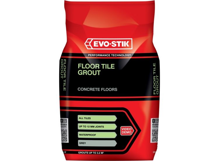 Evo-Stik 30812703 Tile A Floor Grout for All Tiles - Grey