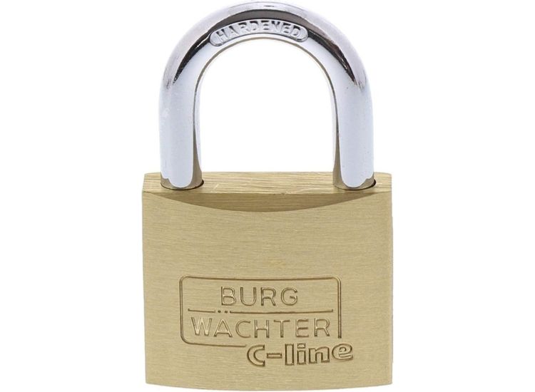 Burg-Wächter 222 60 SB C Line Standard Shackled Brass Padlock