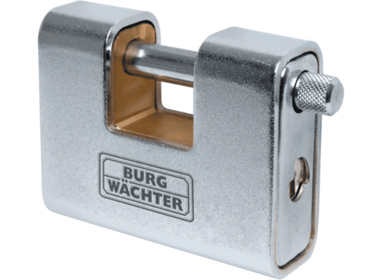 Burg-Wächter QUADRA 555 60 SB Mid Security Armoured Steel Closed Shackled Shutter Padlock