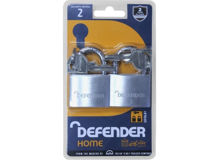 Defender DFAL4T Aluminium Padlock Twin Pack