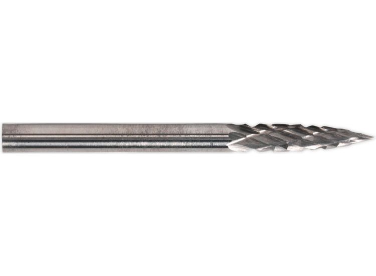 Sealey MCB005 Micro Carbide Burr Pointed Tree 3mm Pack of 3