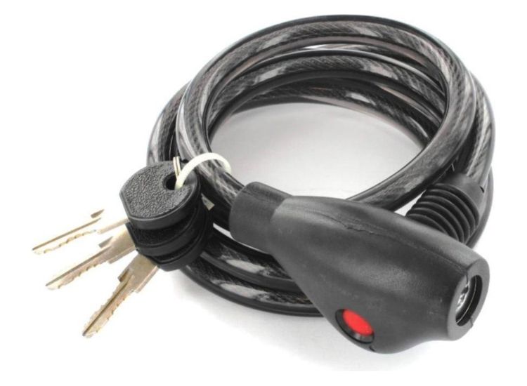 Securit S1220 Spiral Cable Lock with 3 Keys