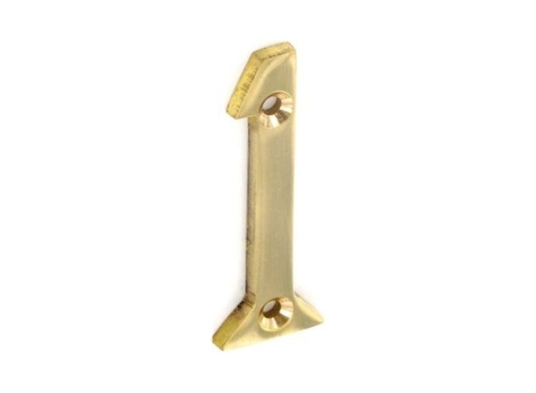 Securit Brass Numeral No.1