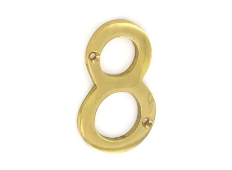 Securit Brass Numeral No.8
