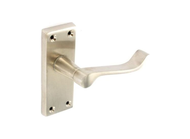 Securit S2721 Brushed Nickel Scroll Latch Handles (1 Pair)