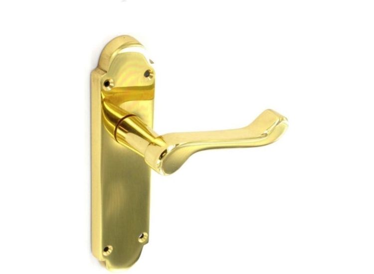 Securit S2821 Richmond Brass Latch Handles (Pair)