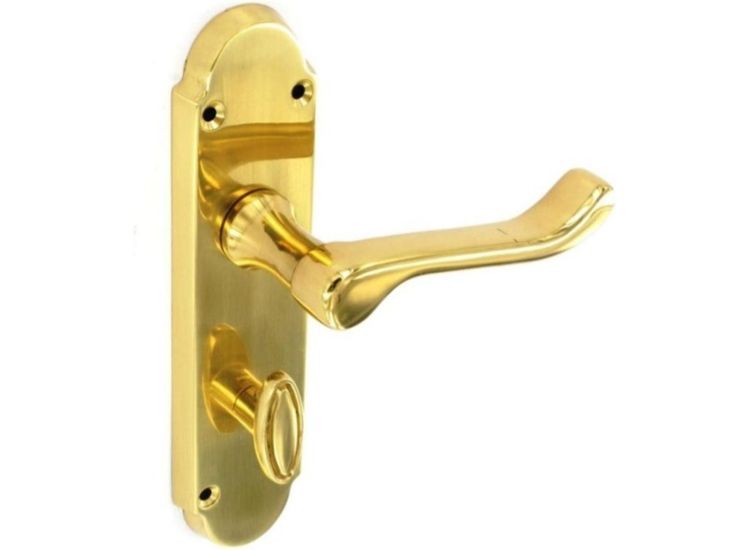 Securit S2822 Richmond Brass Bathroom Handles (Pair)