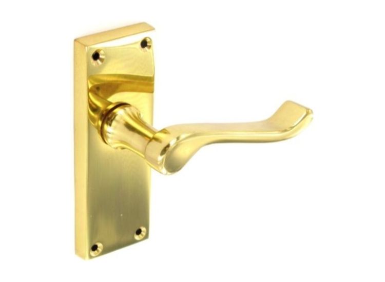 Securit S2841 Scroll Brass Latch Handles (Pair)