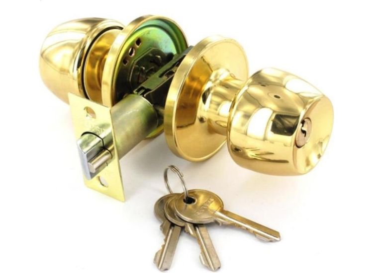 Securit S2950 Brass Entrance Lock Set with 3 Keys