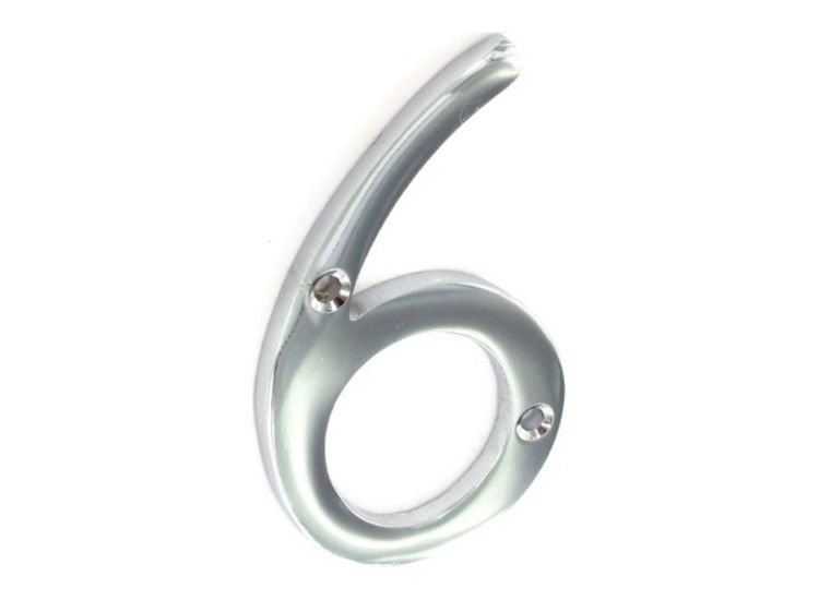 Securit Chrome Numeral 6