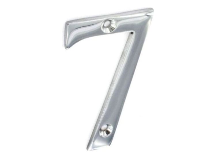 Securit Chrome Numeral 7