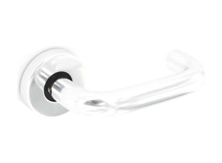 Securit S3029 Aluminium Rose Latch Handles Polished (Pair)
