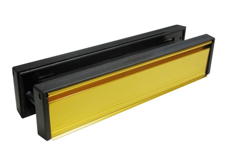 Securit S3062 Double Sided Letterplate 20/40 x 300mm Gold