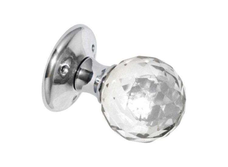 Securit S3291 Glass Ball Mortice Knobs CP