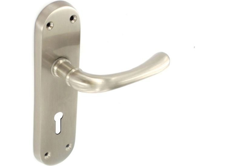 Smiths Architectural LB30SN-P Rosa Lock Lever On Back Plate SN
